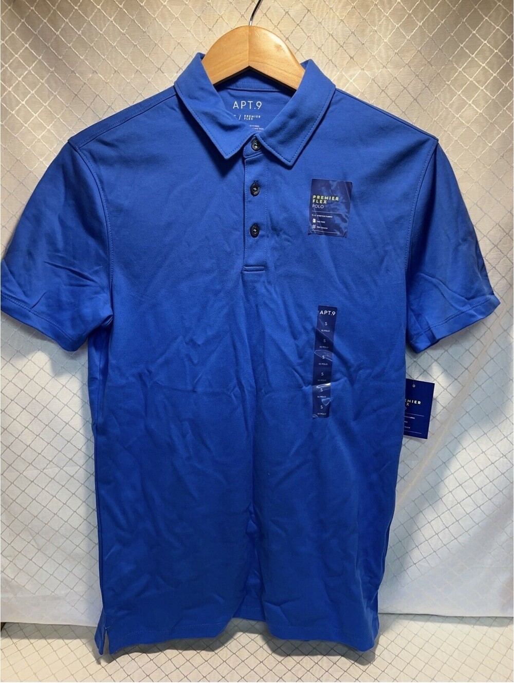 Apt. 9 NWT Men’s Small Blue Premier Flex Polo
